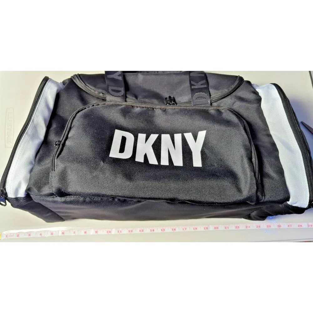 DKNY Black Duffel/Gym Bag - Sports Gym Travel Bag -NWT Gym Black Bag -DKNY Brand